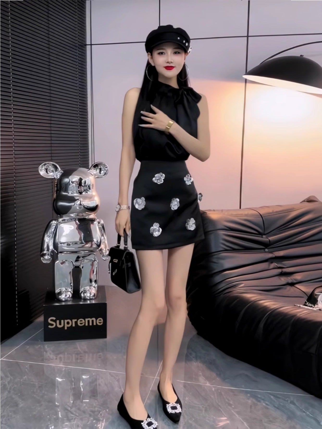 New age-reducing slippery flower hip skirt for summer 2024