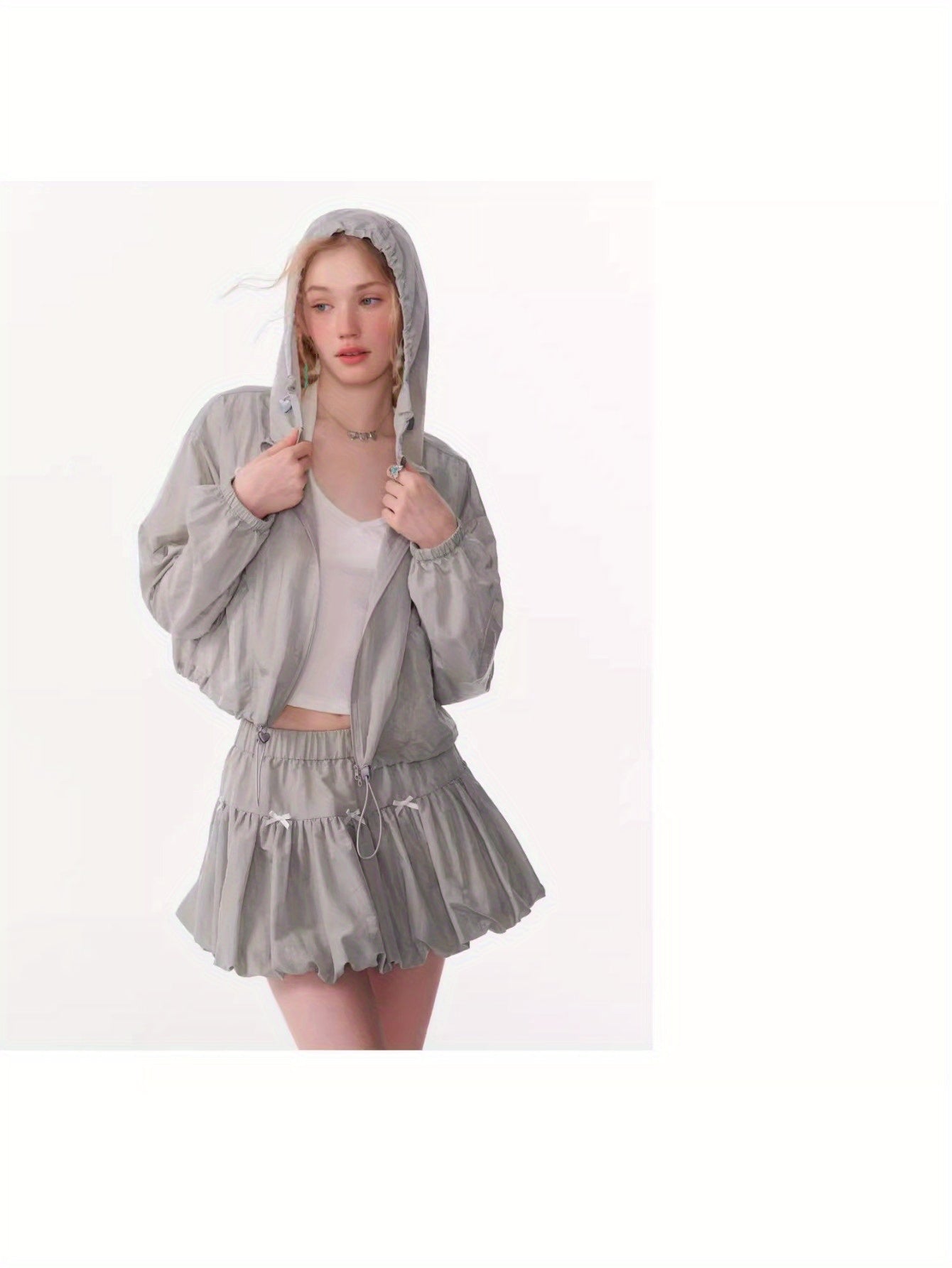 Retro design butterfly embroidery short long sleeve thin hooded sunscreen jacket women