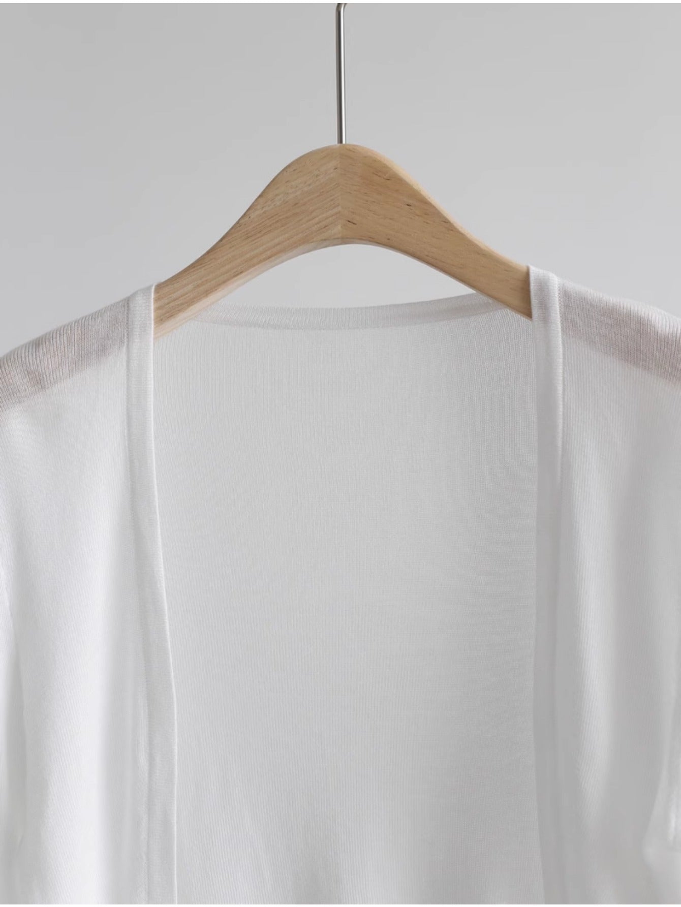 Tencel cardigan buckle-free shawl thin knitted sunscreen shirt with women's V-neck air-conditioning shirt