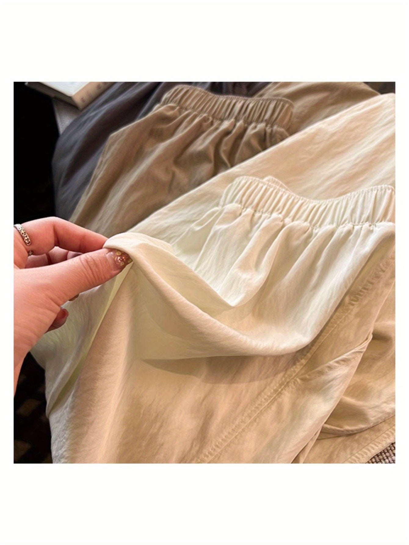 Summer cool pants elastic waist casual pants women's 2024 new summer lazy wind thin Yamamoto pants