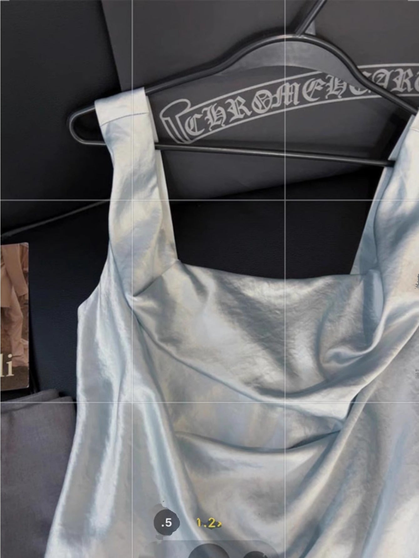 Premium sense acetic acid small vest women's 2024 summer new irregular hem slim and thin sexy suspender top