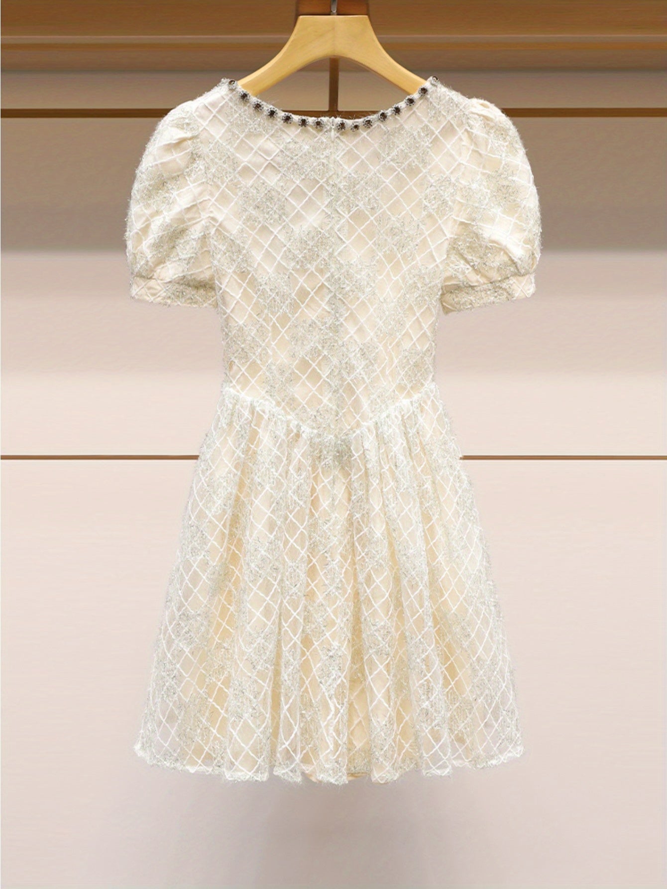 2024 summer new court style bow rhinestone tutu skirt light luxury small fragrance waist dress skirt