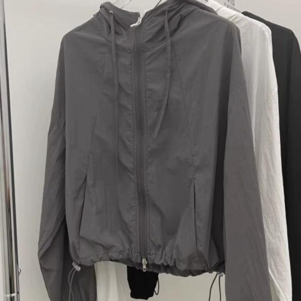 Jacket sunscreen jacket women's 2024 summer new niche Korean casual loose breathable sunscreen