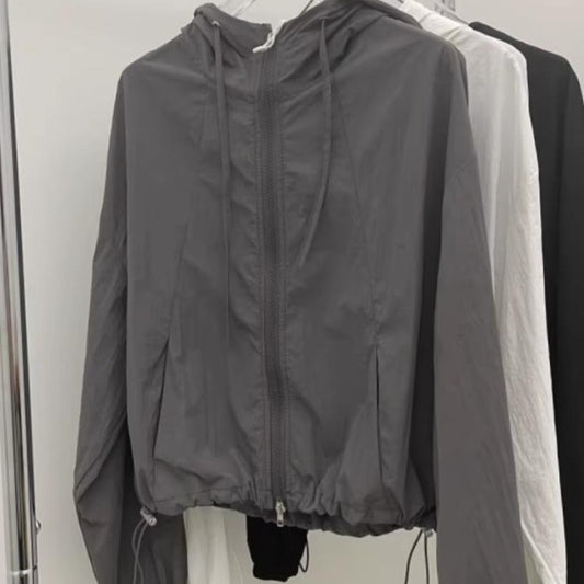 Jacket sunscreen jacket women's 2024 summer new niche Korean casual loose breathable sunscreen