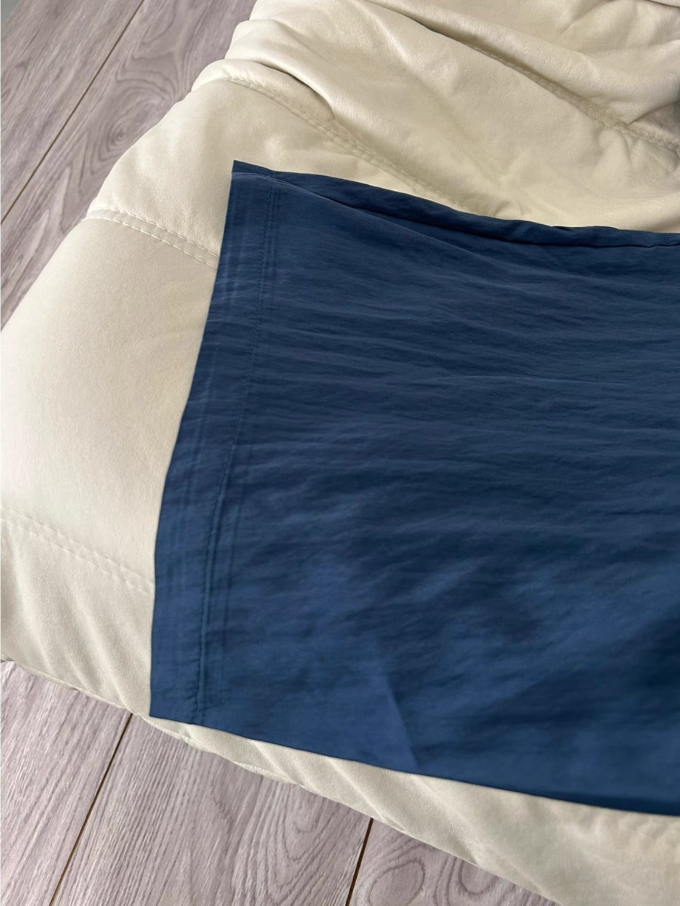 Texture Japanese lazy style loose pleated wide legs spring and summer ice silk thin mopping casual trousers women cover hips