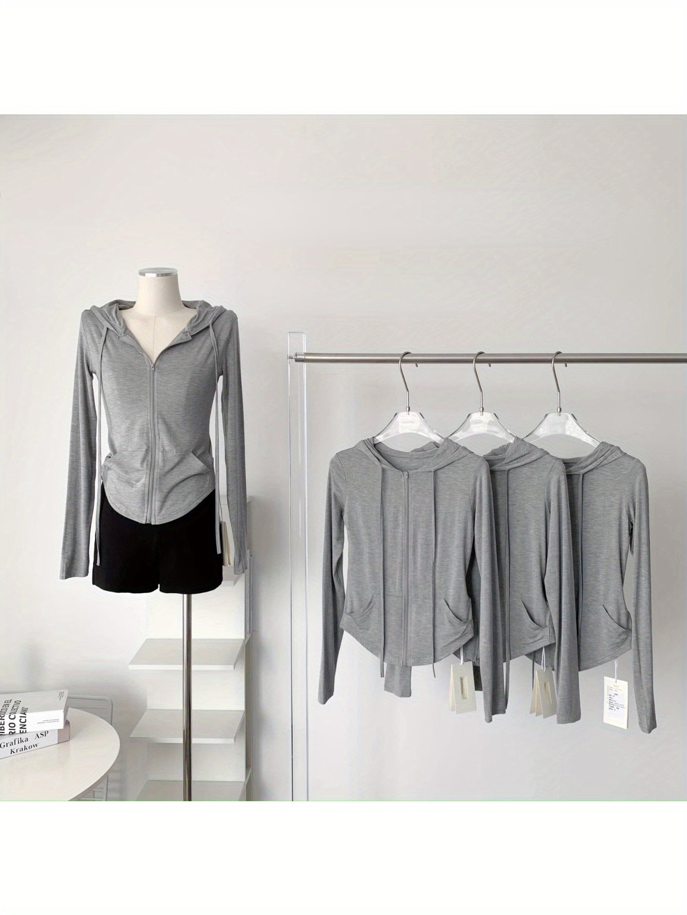 Pure desire hooded short sunscreen cardigan jacket women's summer Spice Girl slim top tide