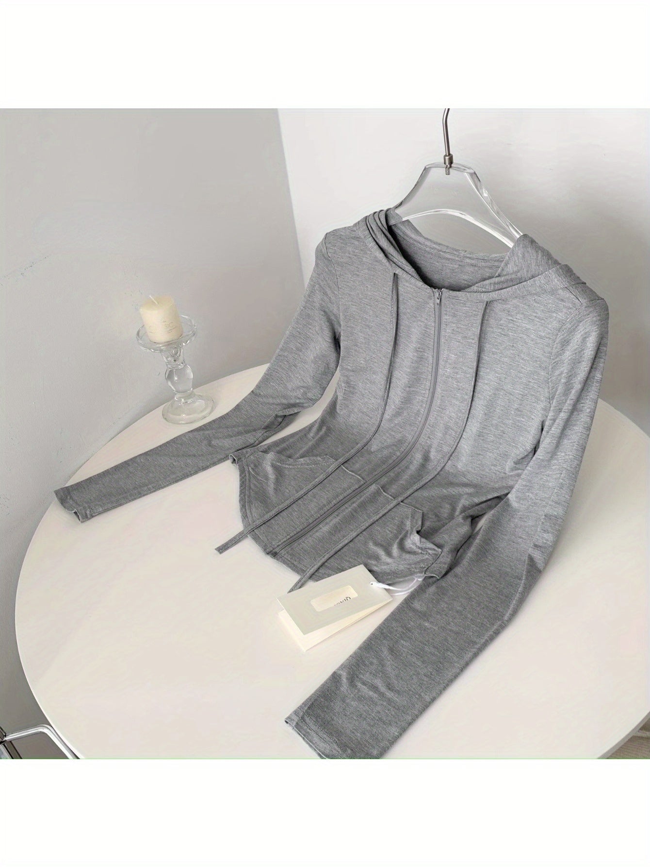 Pure desire hooded short sunscreen cardigan jacket women's summer Spice Girl slim top tide