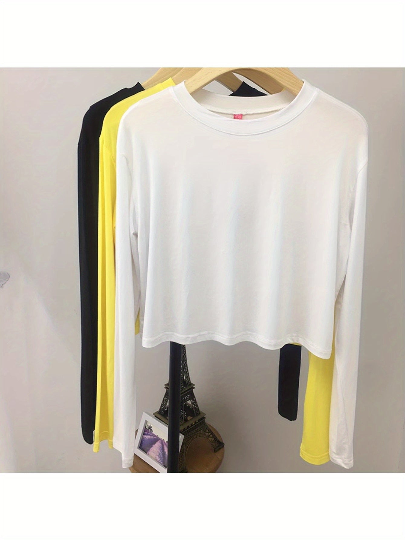 New women's long-sleeved crop top spring and summer loose short jazz ice silk t-shirt modal sunscreen