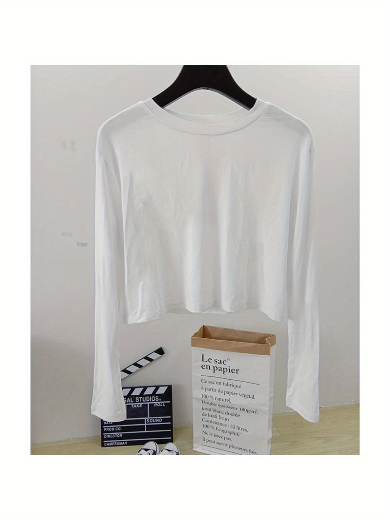 New women's long-sleeved crop top spring and summer loose short jazz ice silk t-shirt modal sunscreen