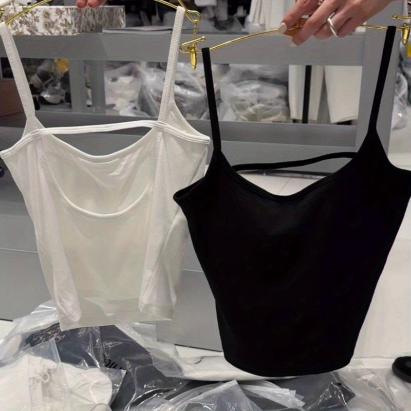 2024 summer fashionable and elegant back bra small suspender hollow back tube top black