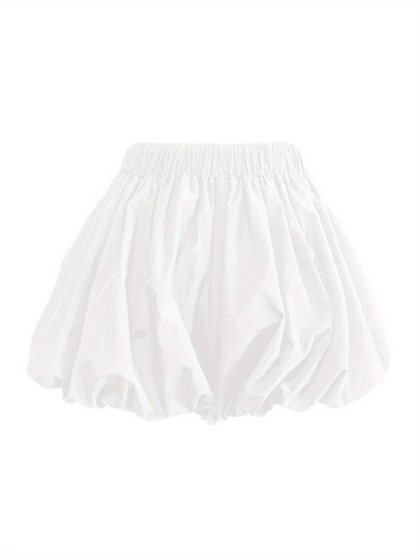 White cloud bud pants skirt women's summer high waist thin pumpkin puffy pants a word casual bubble lantern shorts