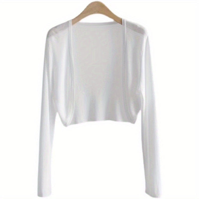 Tencel cardigan buckle-free shawl thin knitted sunscreen shirt with women's V-neck air-conditioning shirt