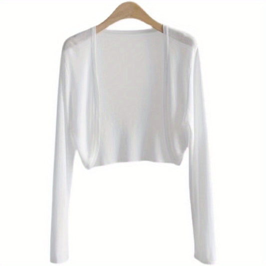 Tencel cardigan buckle-free shawl thin knitted sunscreen shirt with women's V-neck air-conditioning shirt