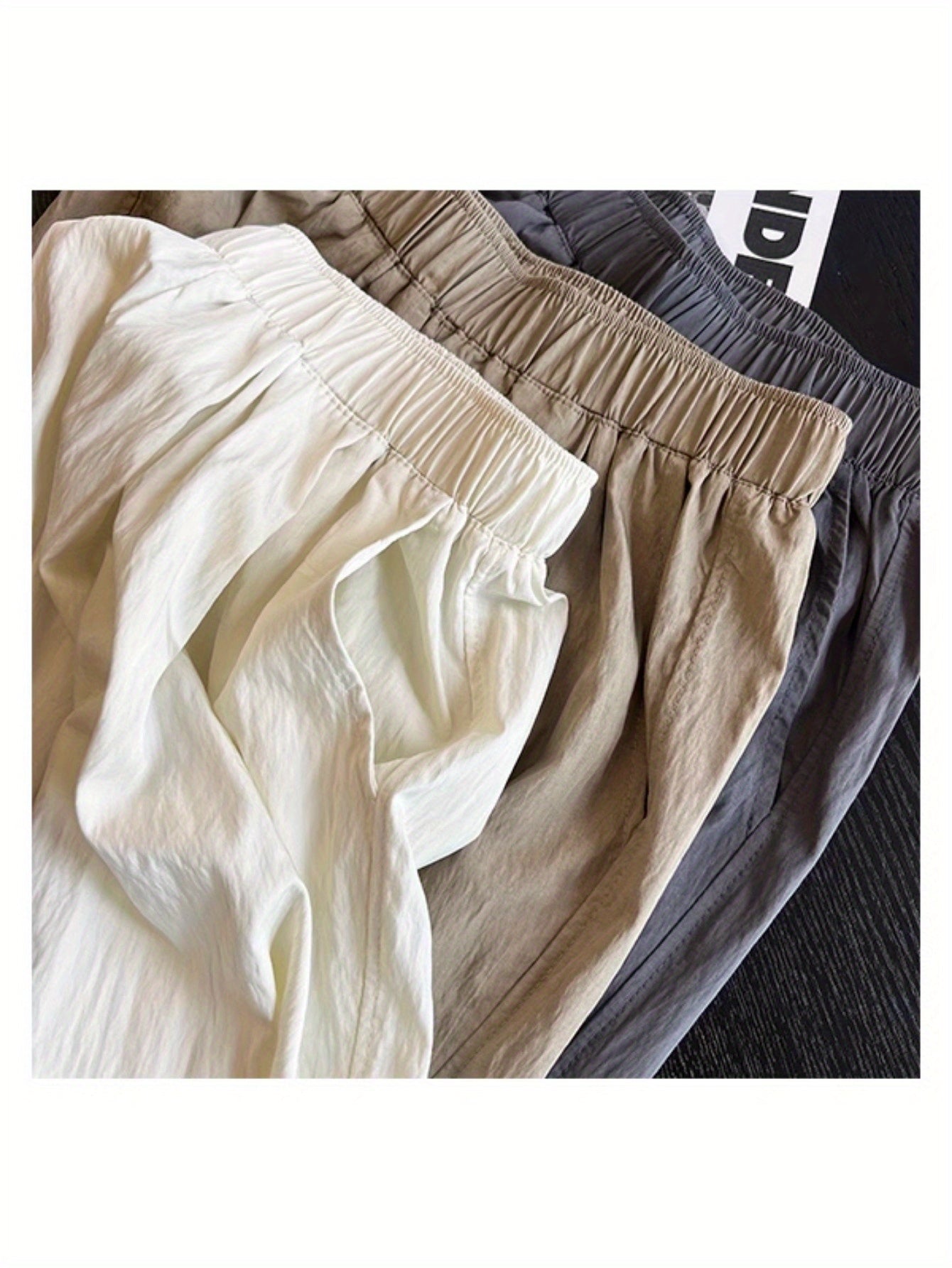Summer cool pants elastic waist casual pants women's 2024 new summer lazy wind thin Yamamoto pants
